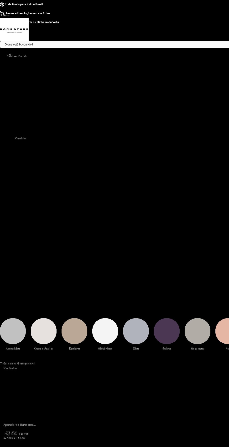 rojustore.com shopify website screenshot