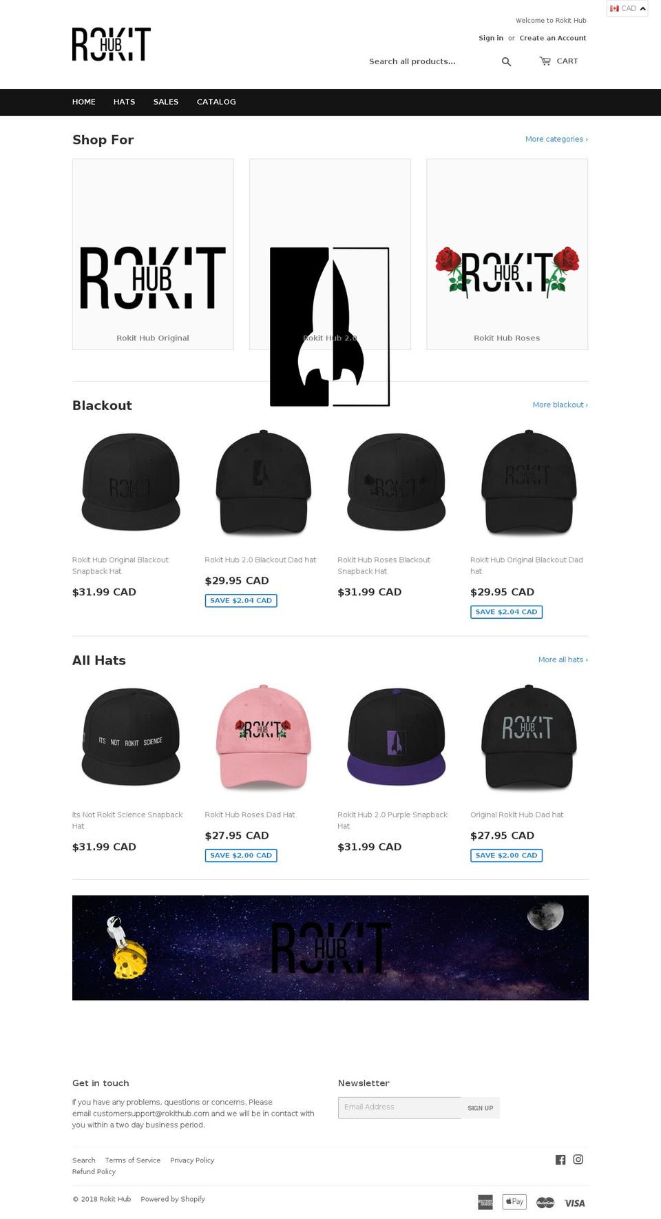 rokithub.com — Shopify storefront screenshot