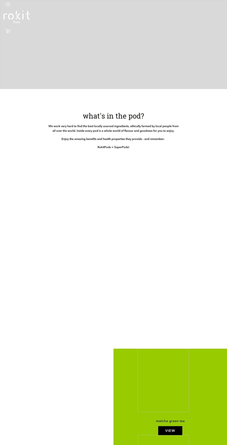 Live Narrative Shopify theme site example rokitpods.com