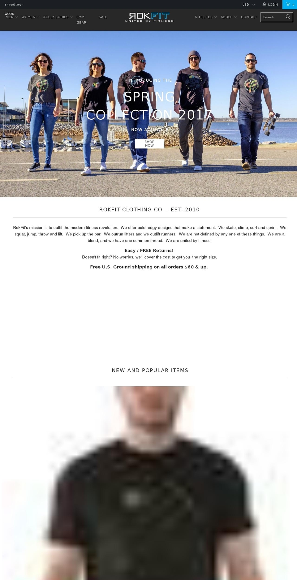 rokthesportoffitness.com shopify website screenshot