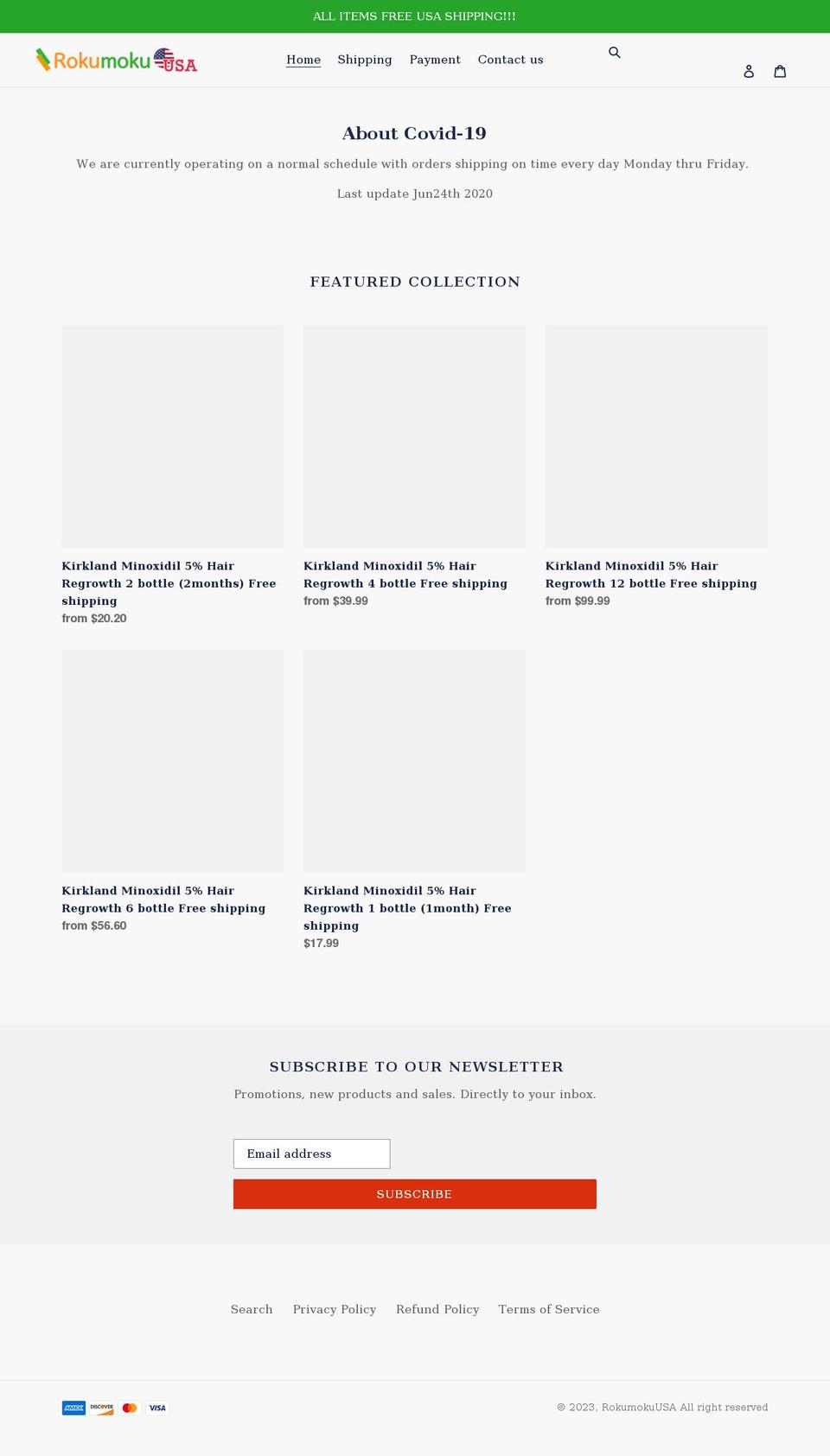 rokumoku-us.com — Shopify storefront screenshot