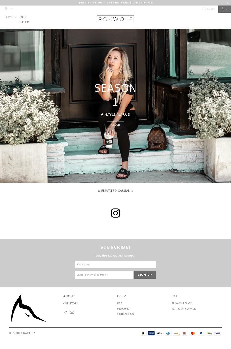 rokwolf.com — Shopify storefront screenshot