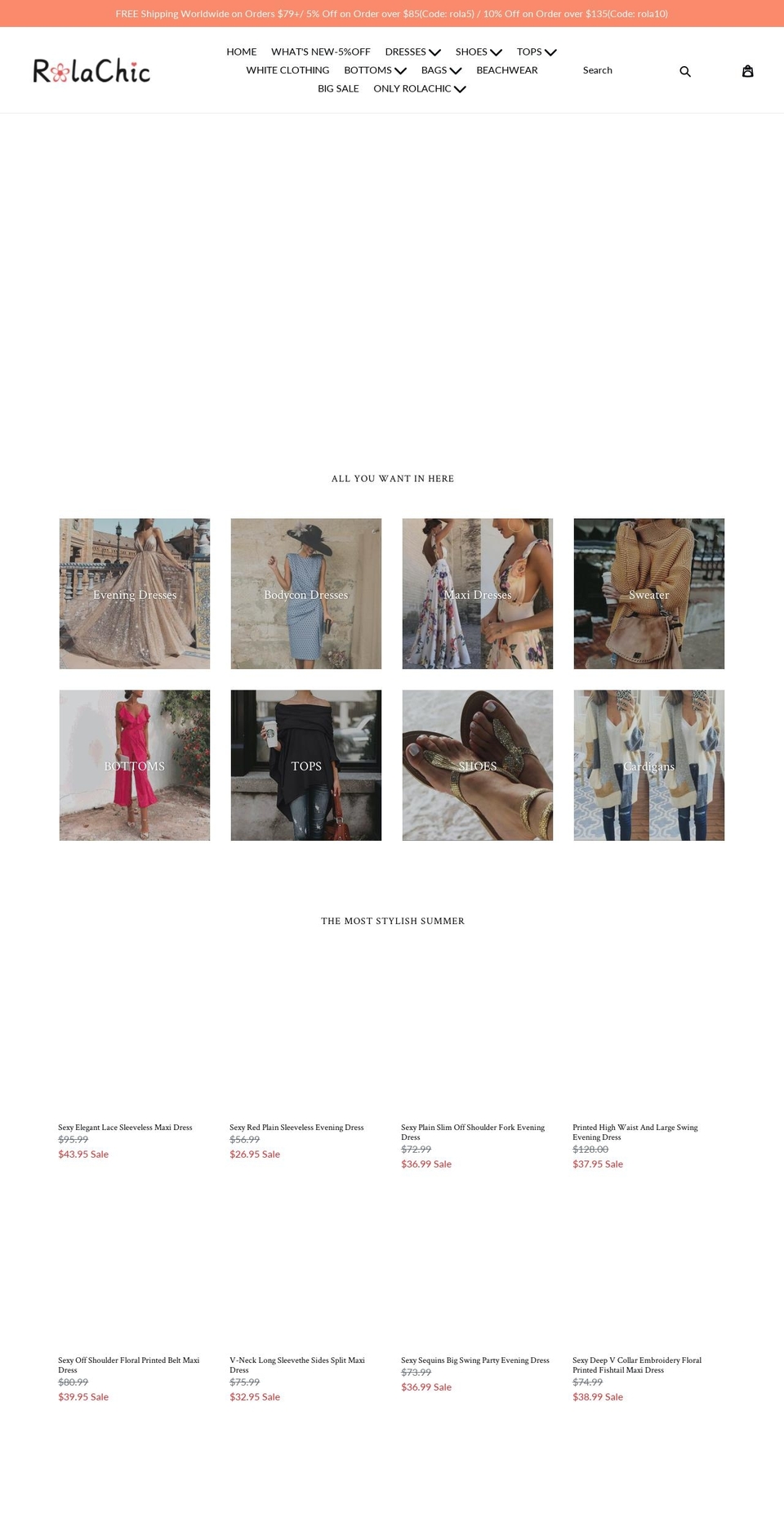 rolachic.com — Shopify storefront screenshot