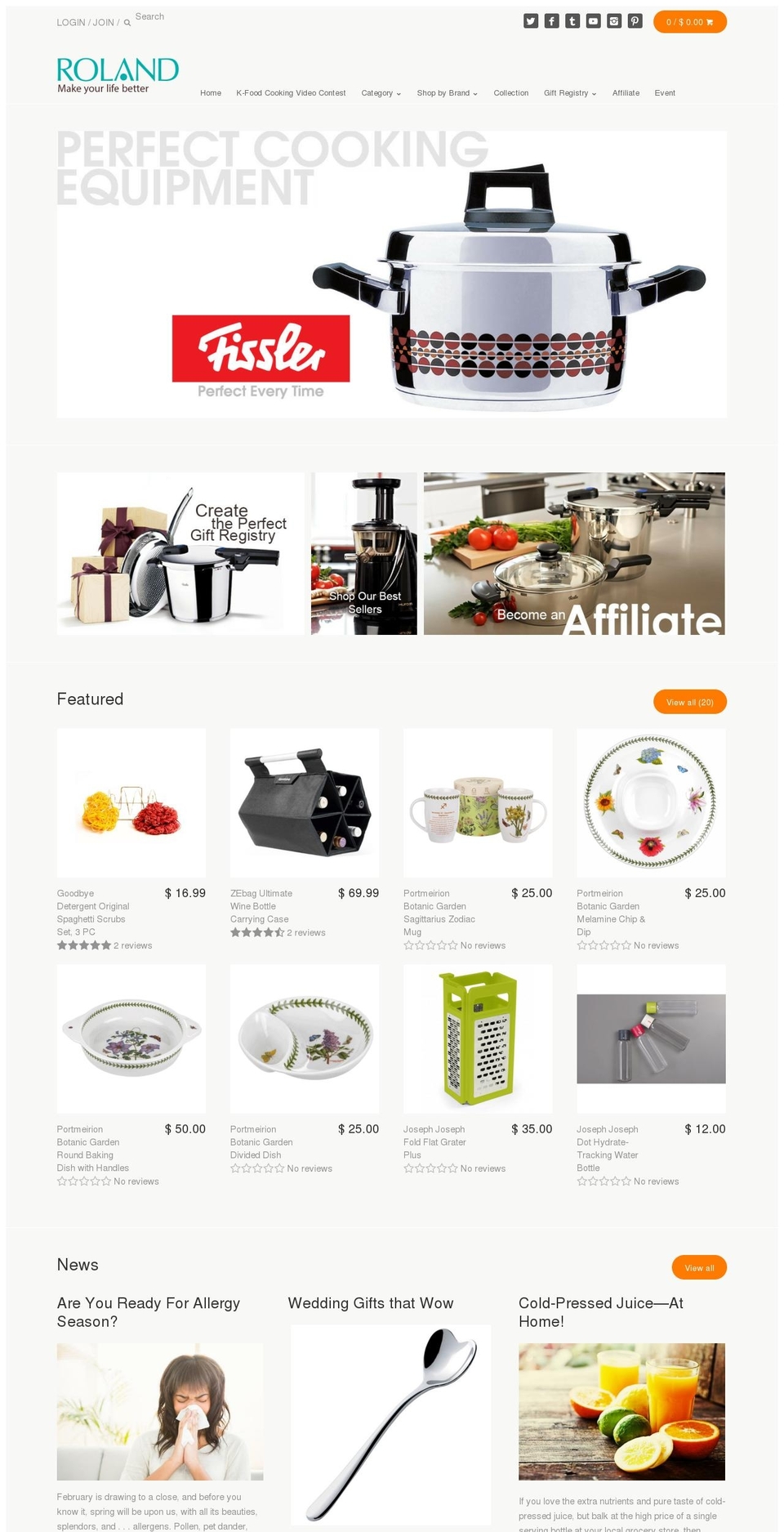 rolandshop.com shopify website screenshot