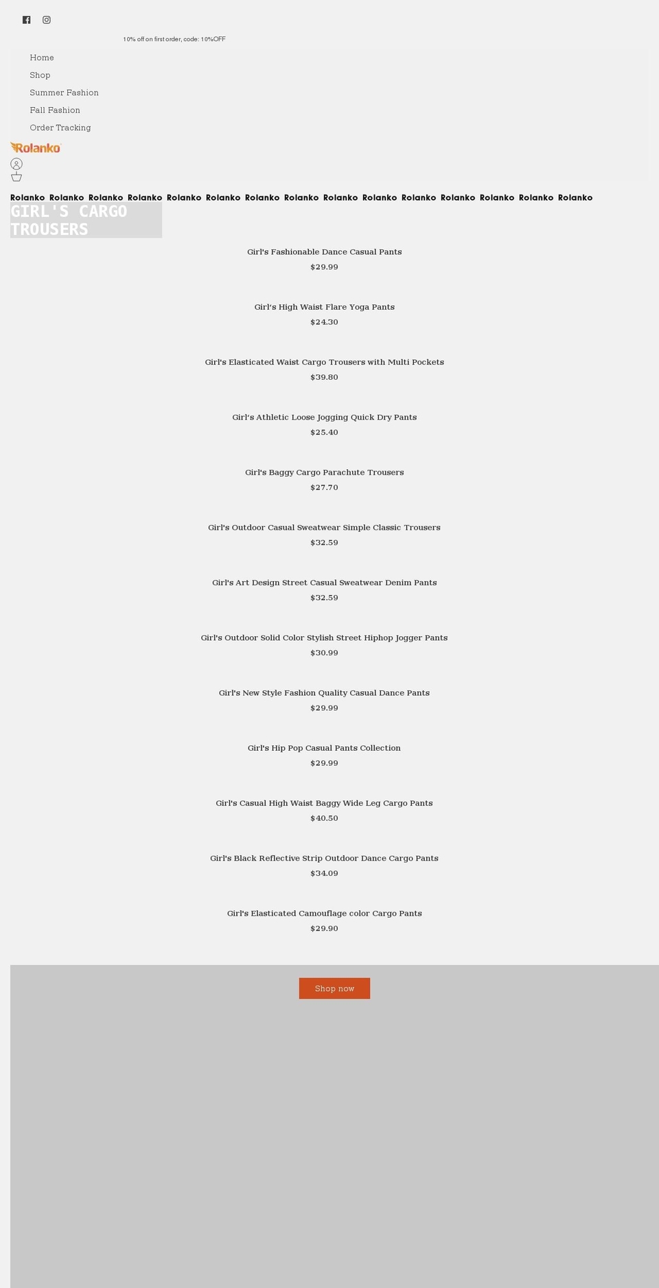 rolanko.com shopify website screenshot