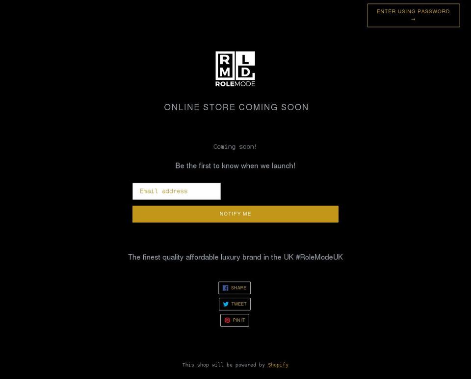 rolemode.co.uk shopify website screenshot