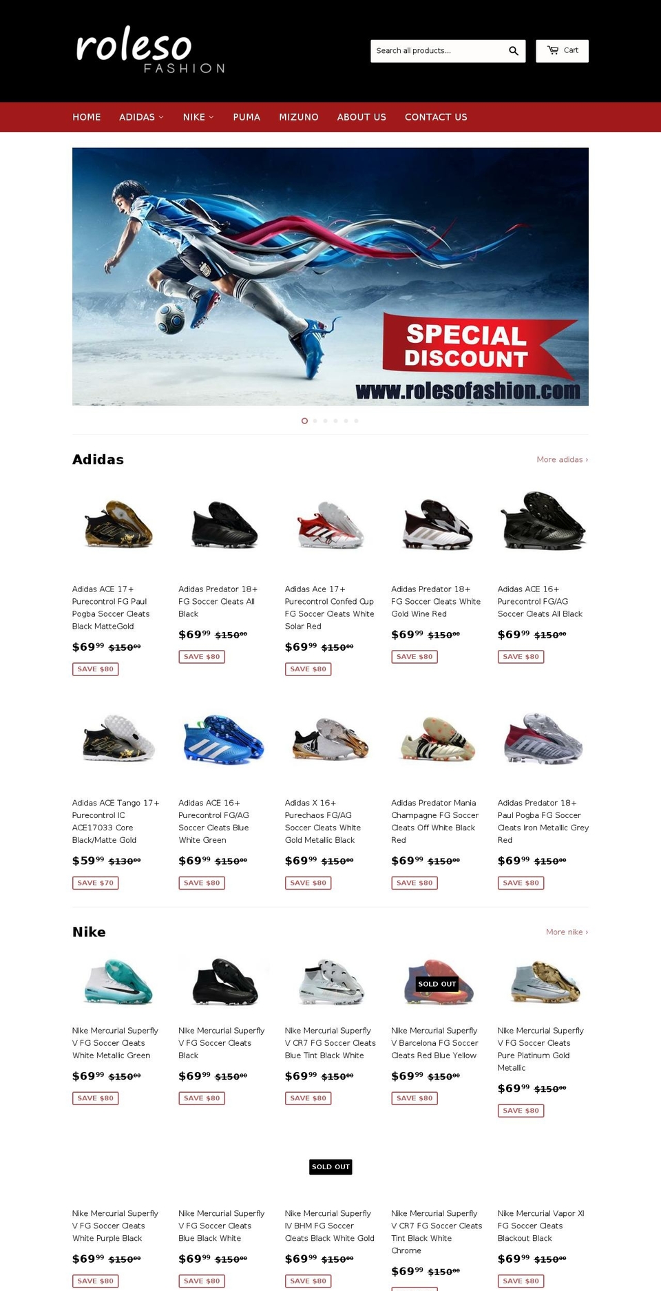 rolesofashion.com shopify website screenshot