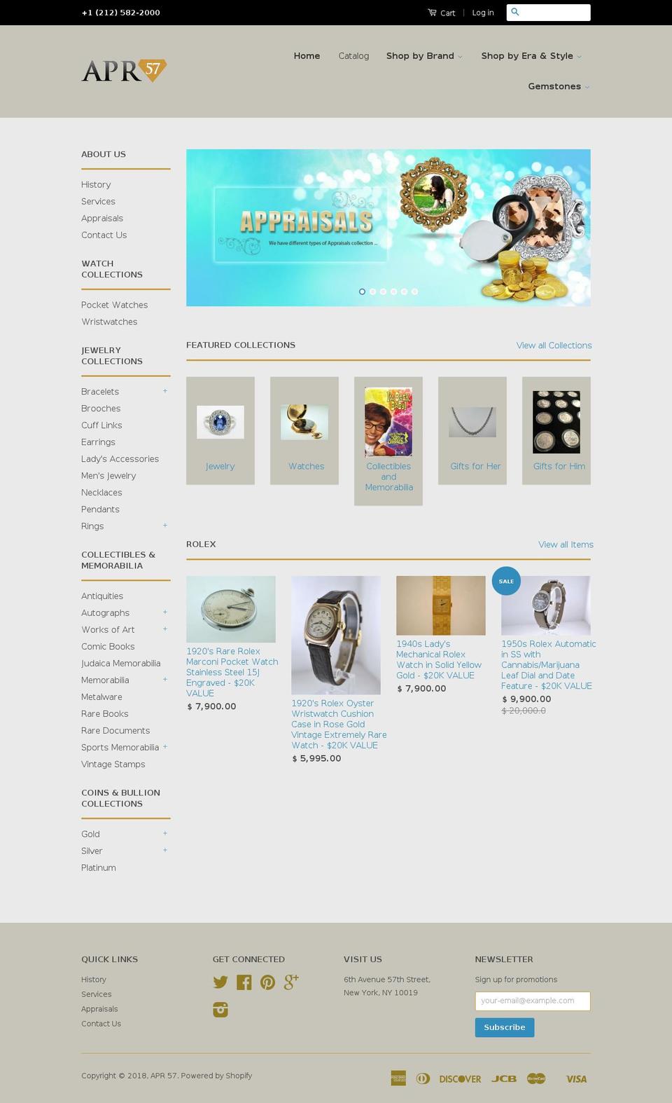 rolexnyc57.com — Shopify storefront screenshot