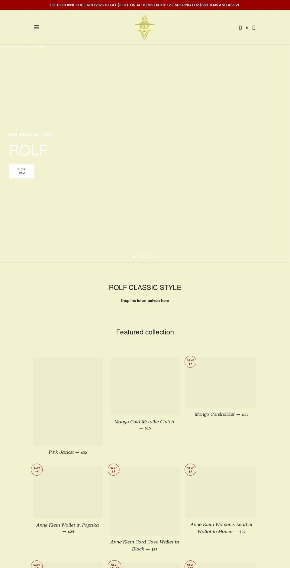 rolfstore.com shopify website screenshot