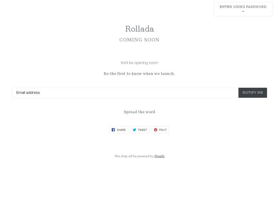 rollada.com — Shopify storefront screenshot