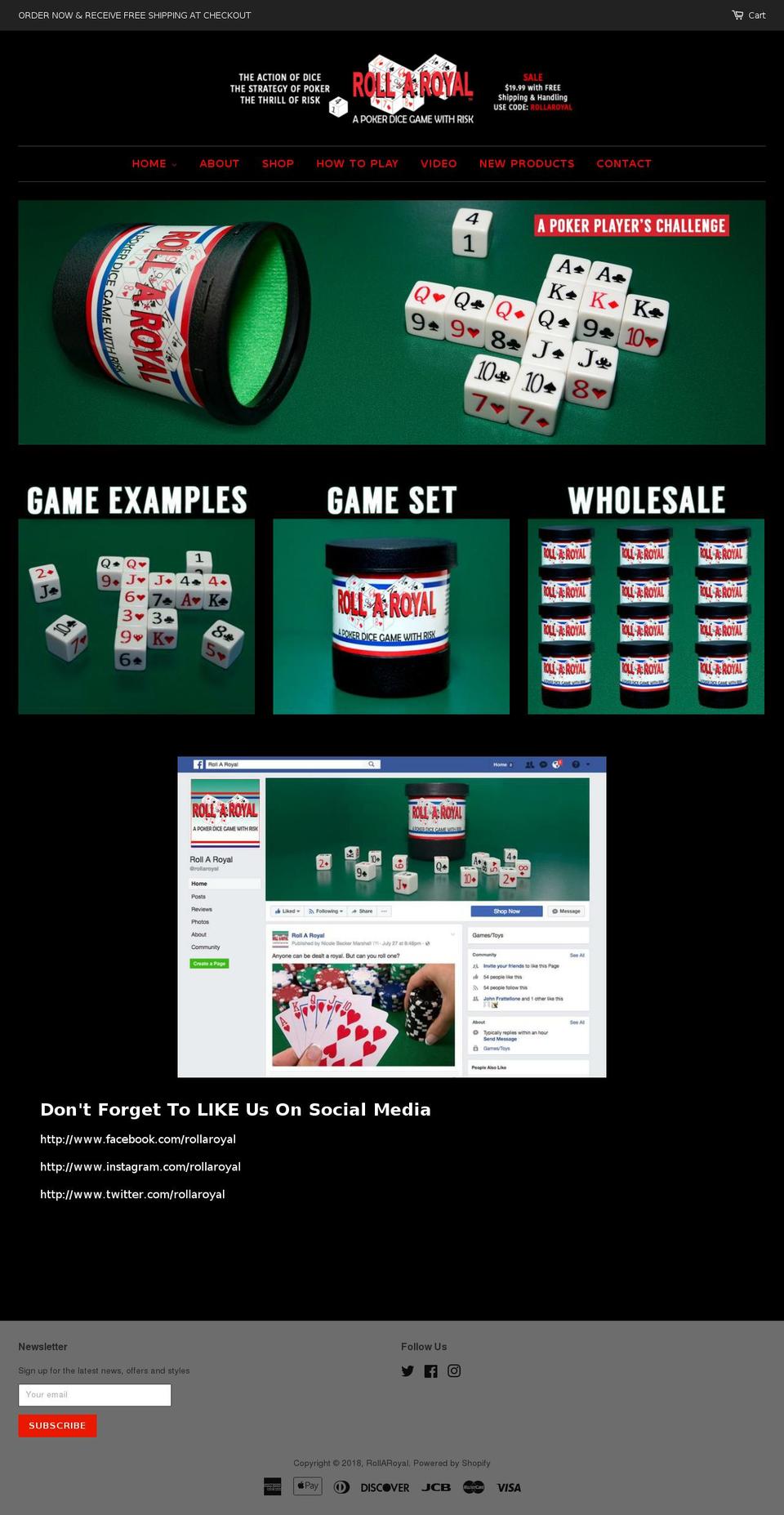 rollaroyal.com shopify website screenshot