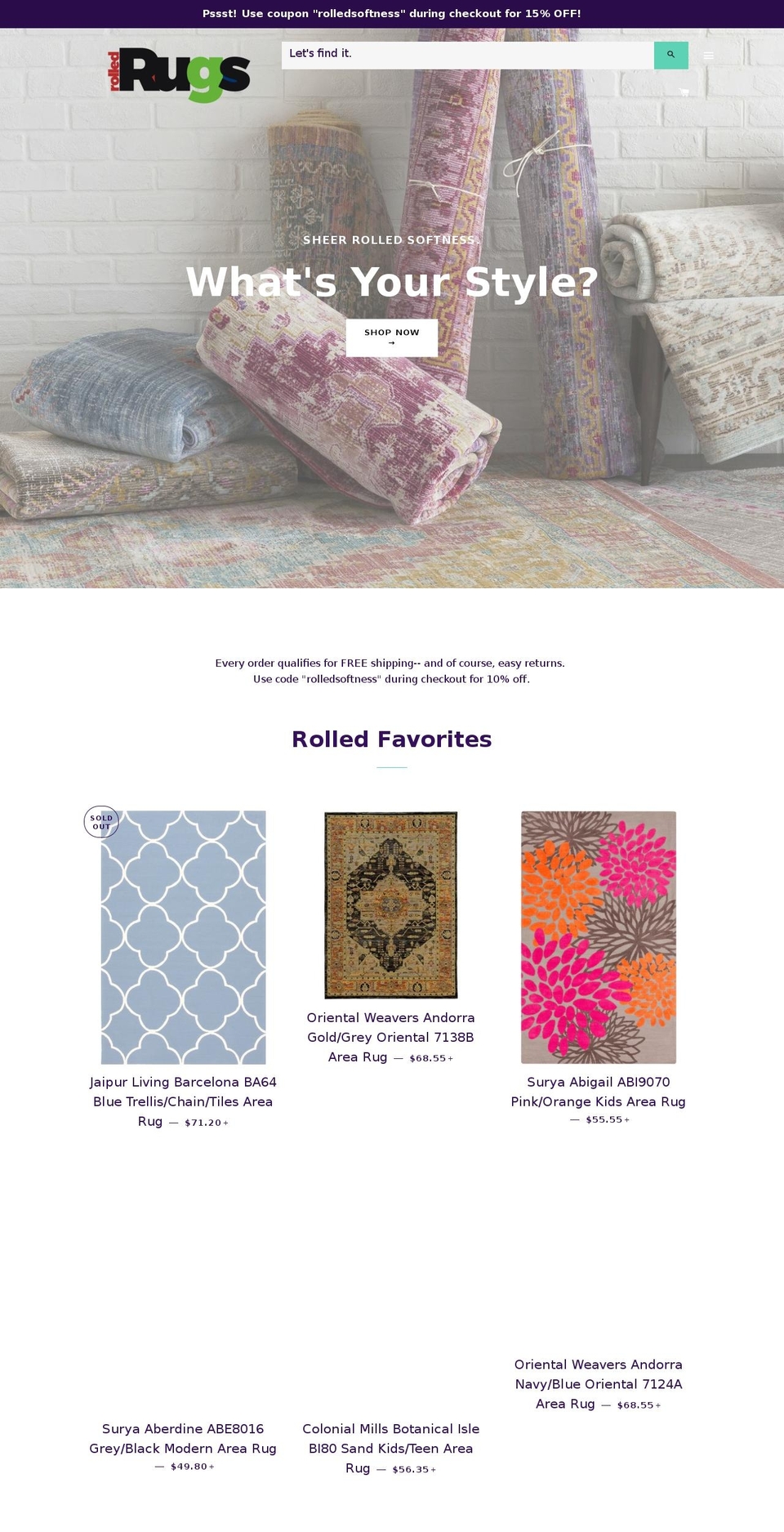 rolledrugs.com — Shopify storefront screenshot
