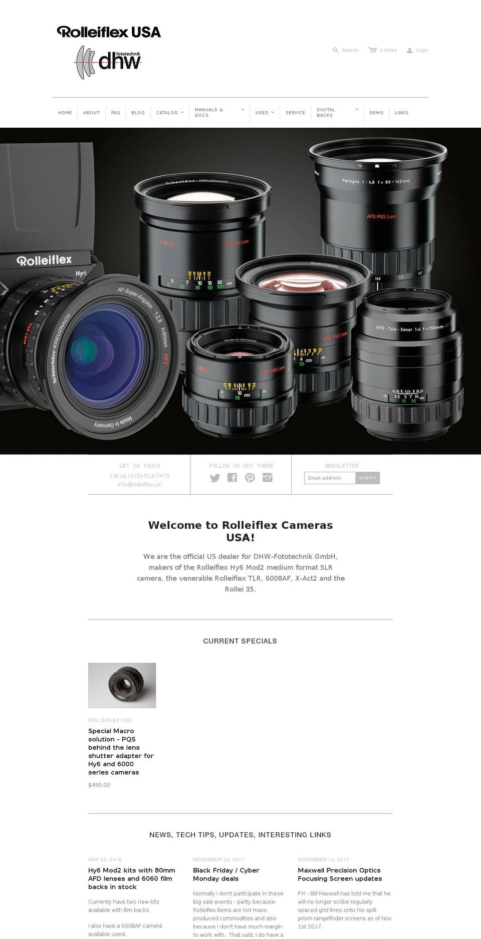rollei-cameras-usa.com shopify website screenshot
