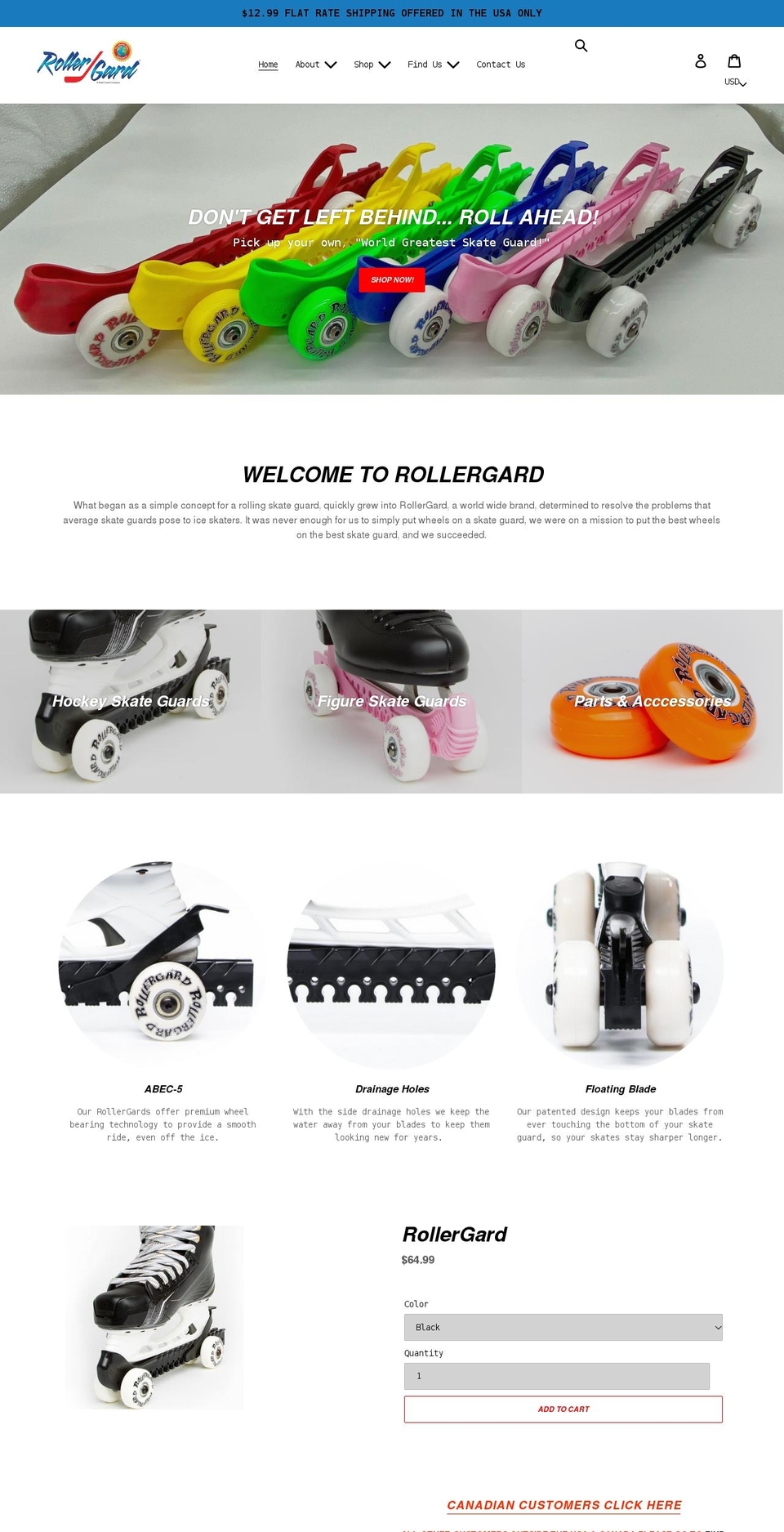 rollergard.com shopify website screenshot