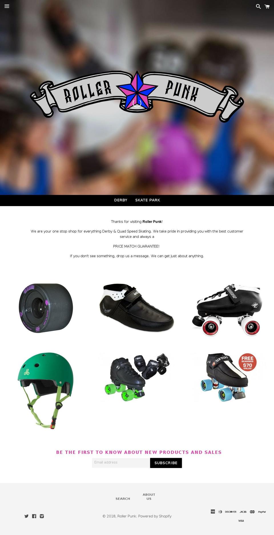 rollerpunk.com — Shopify storefront screenshot
