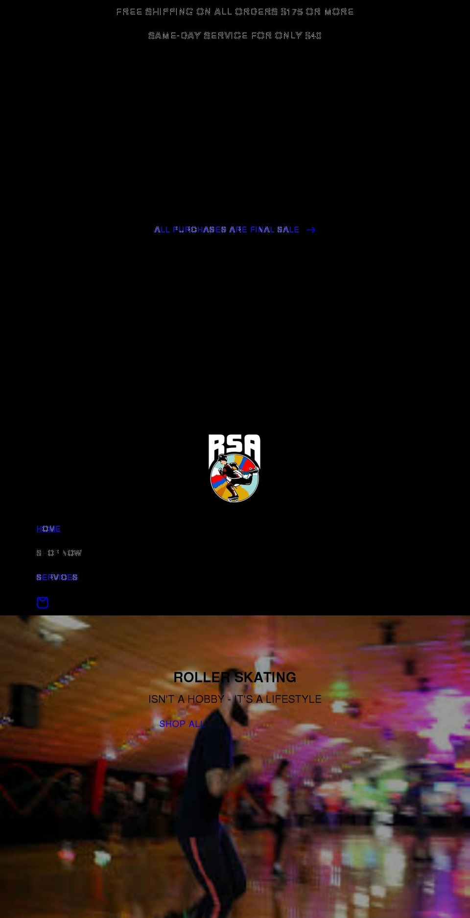 rollerskatesofamerica.net shopify website screenshot