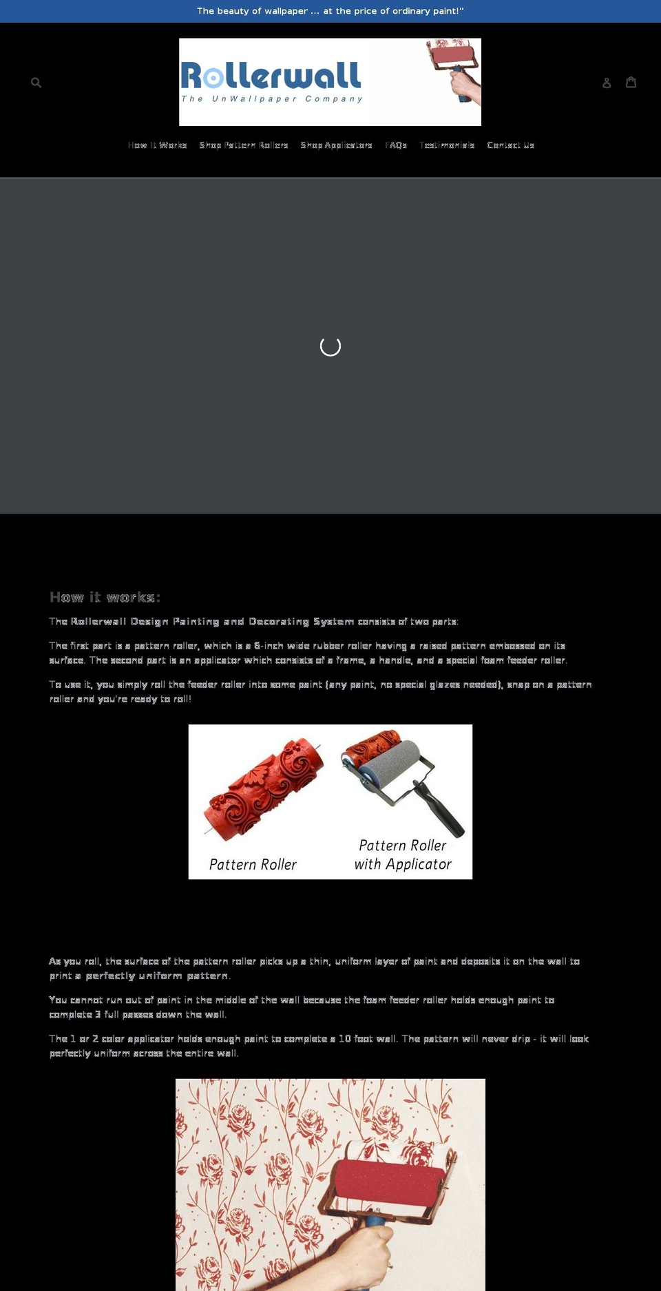 rollerwall.com shopify website screenshot