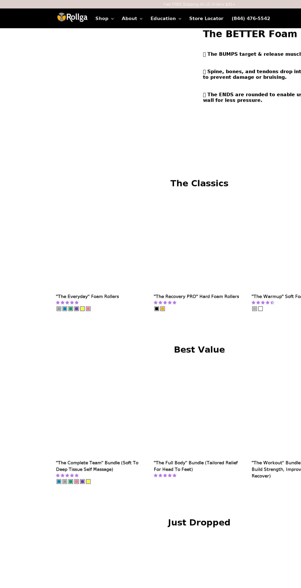 rollga.com shopify website screenshot
