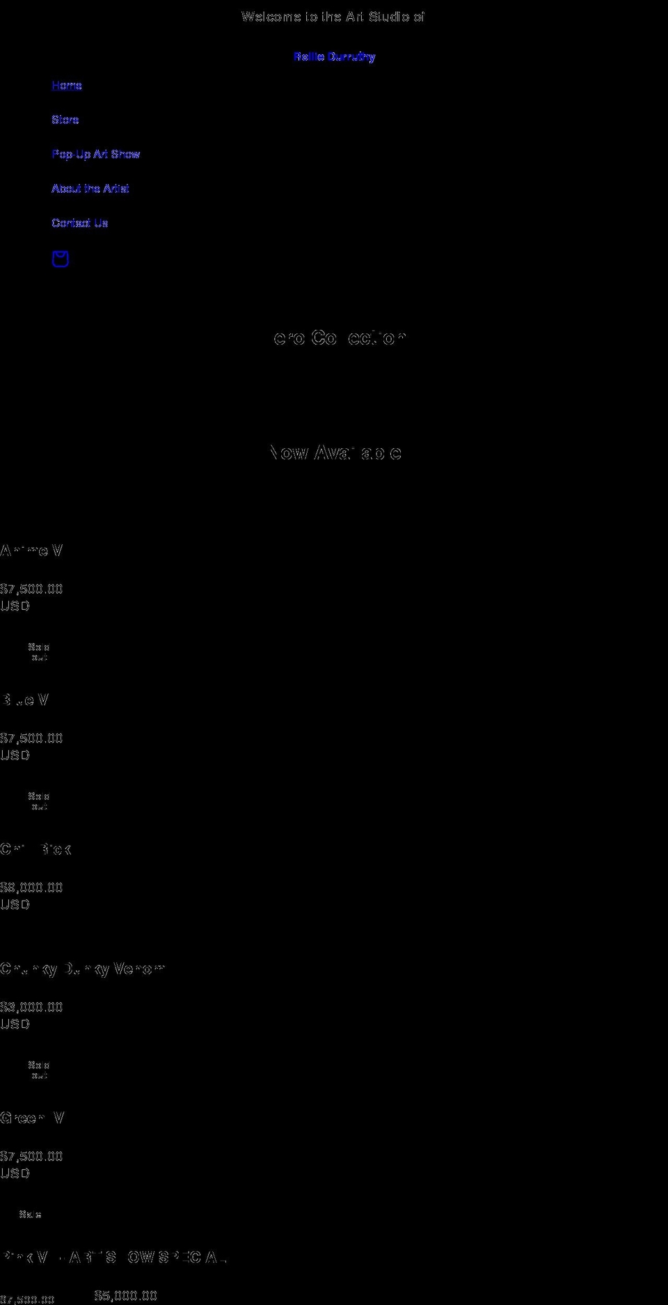 rolliedurruthy.com shopify website screenshot