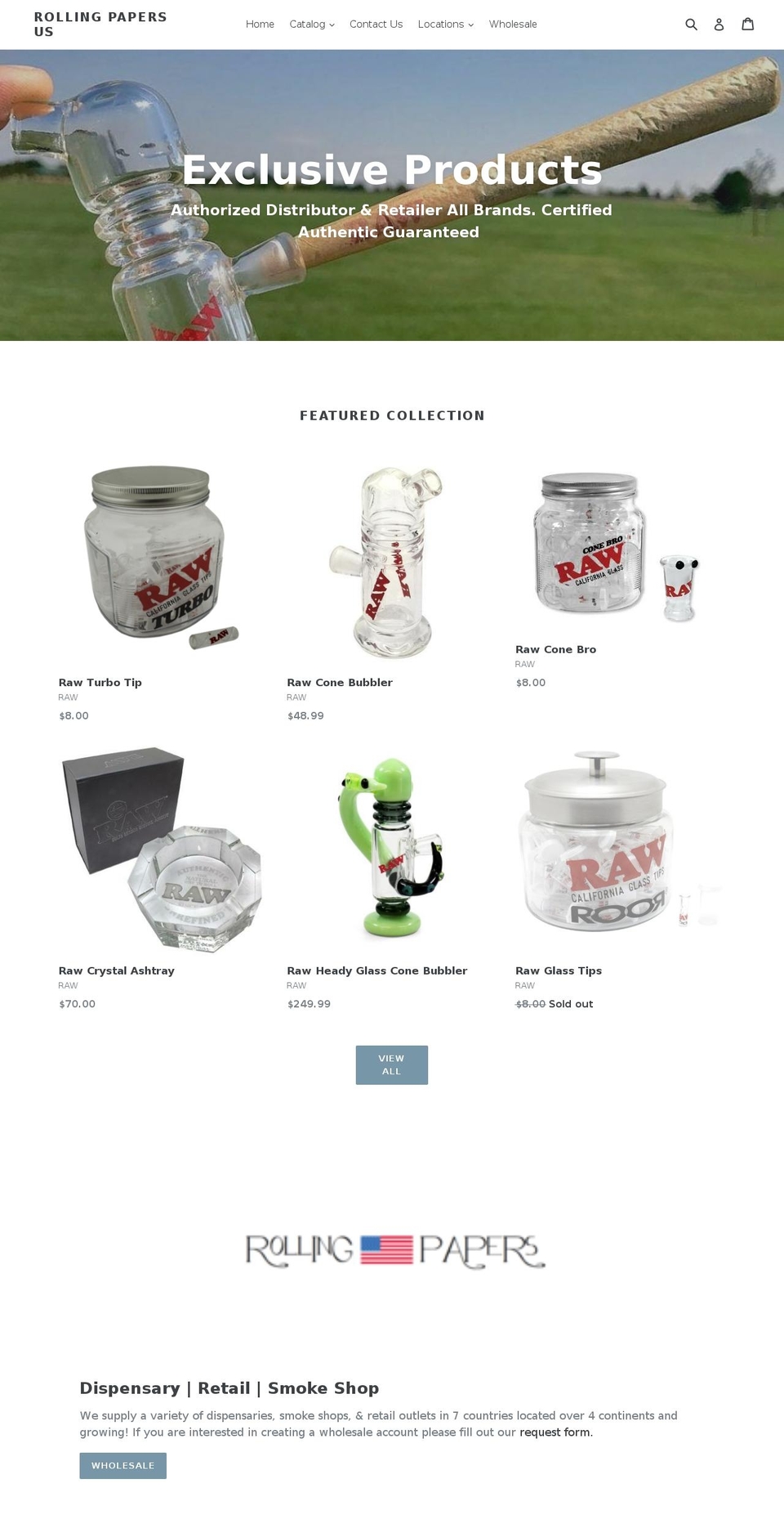 rollingpapersus.com shopify website screenshot