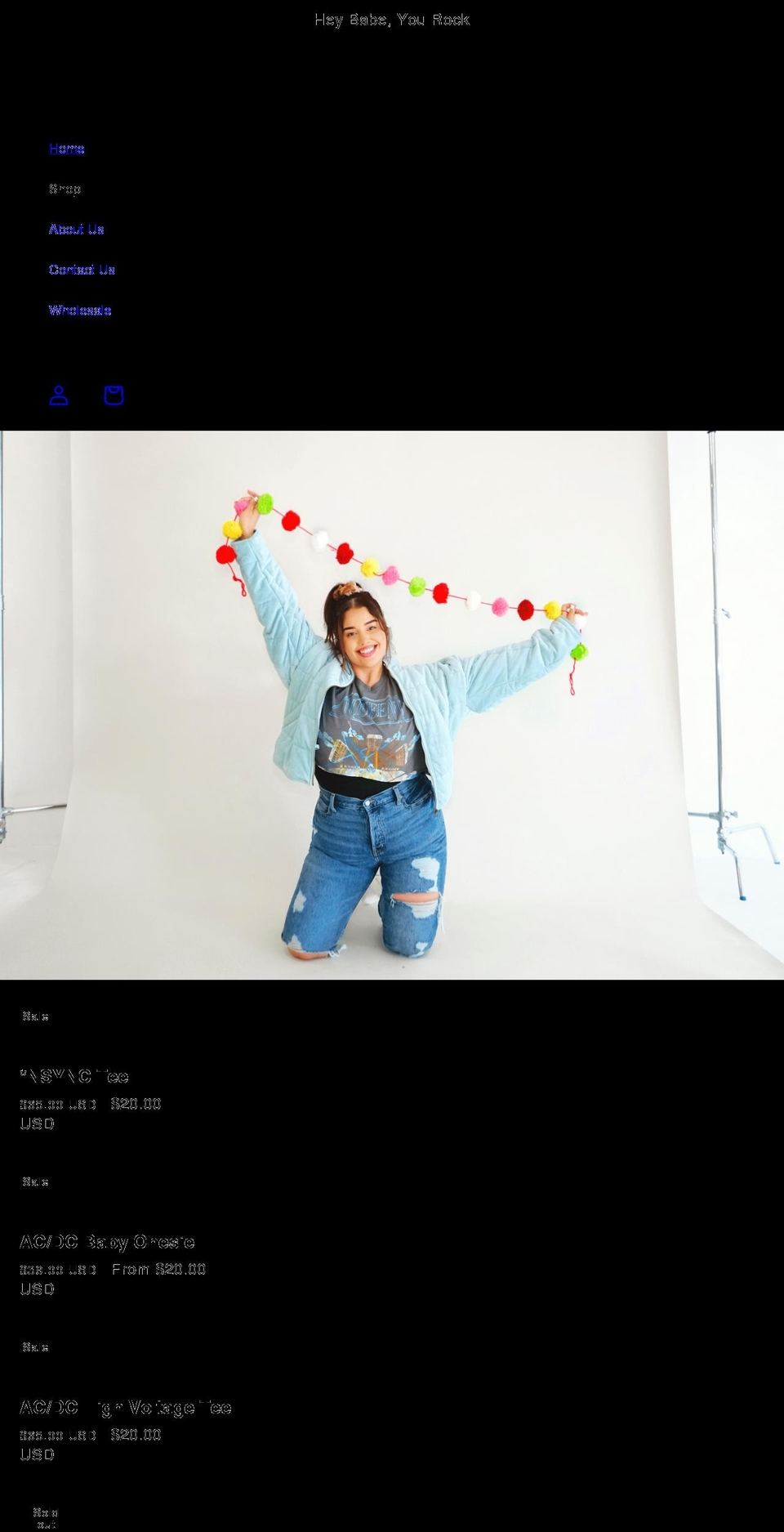rollingrosesboutique.com shopify website screenshot
