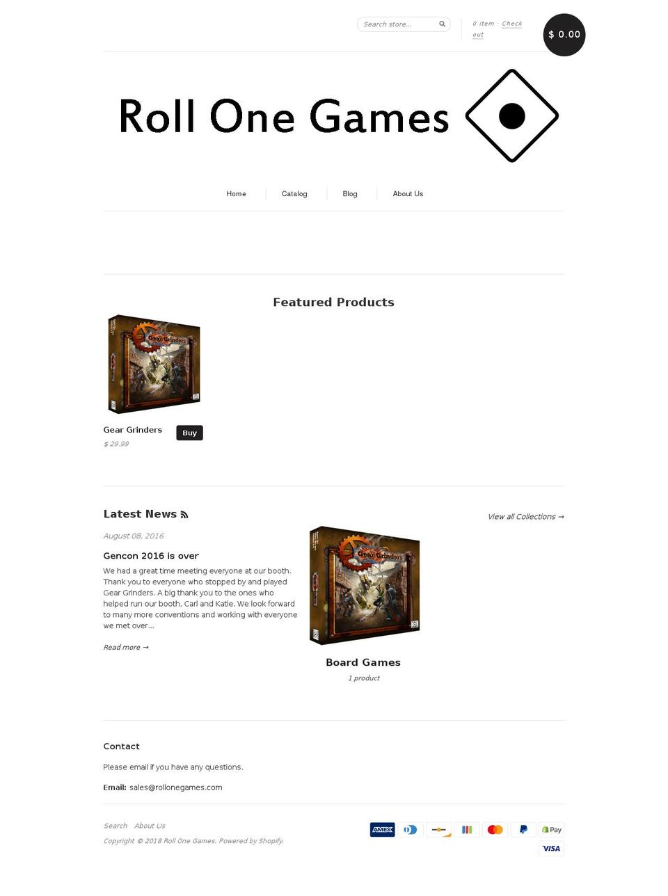 rollonegames.com — Shopify storefront screenshot