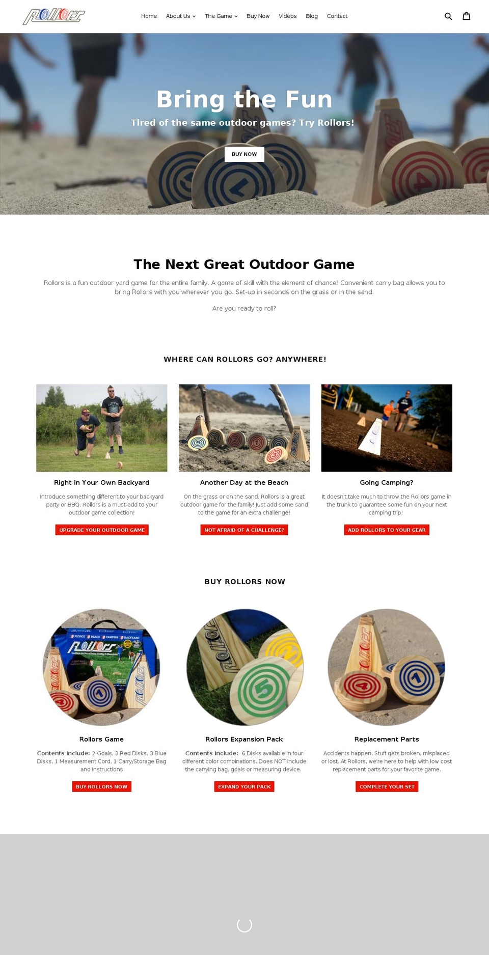 rollors.net shopify website screenshot