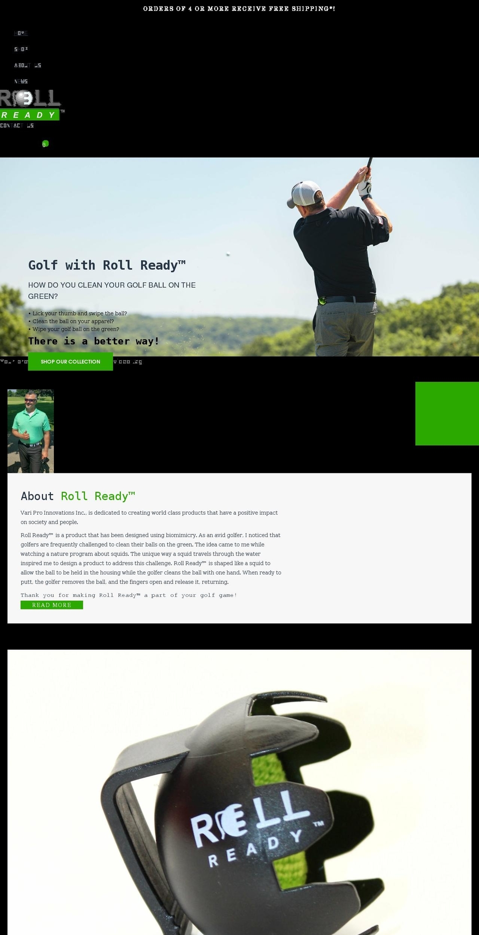 Vertext dimension Shopify theme site example rollready.com