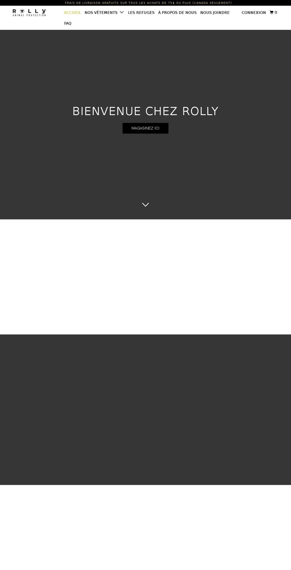 rollyanimalprotection.com — Shopify storefront screenshot