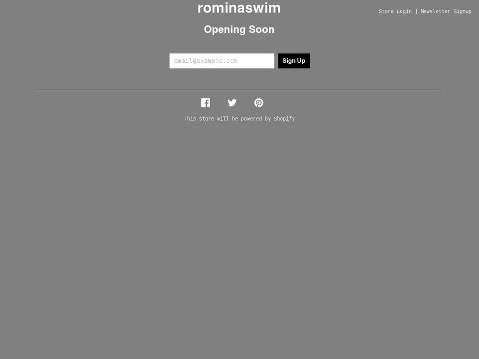 rom-ina.com shopify website screenshot