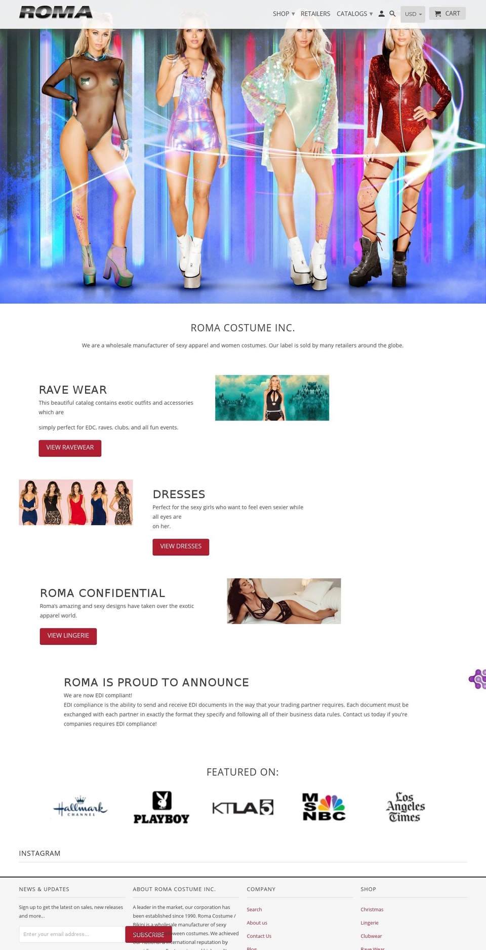 Roma Costume V3.0-August-2-2018 Shopify theme site example romacostume.com