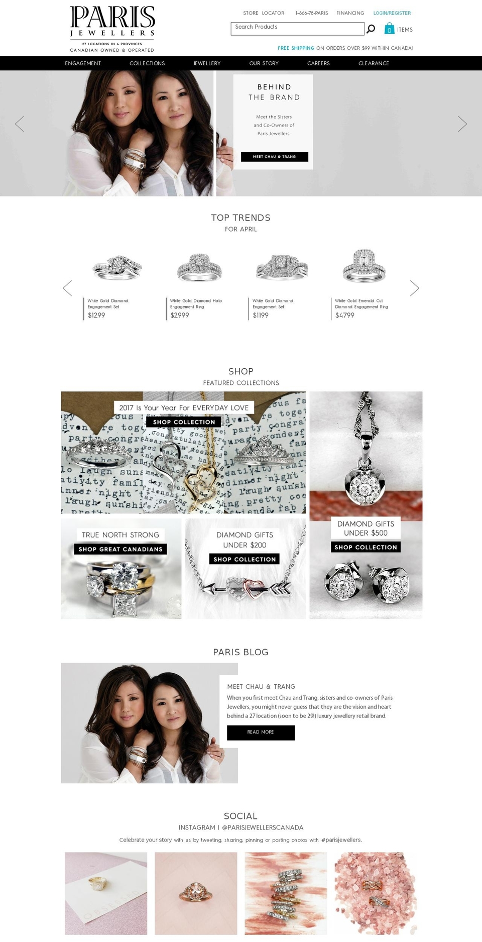 romancejewellers.ca shopify website screenshot