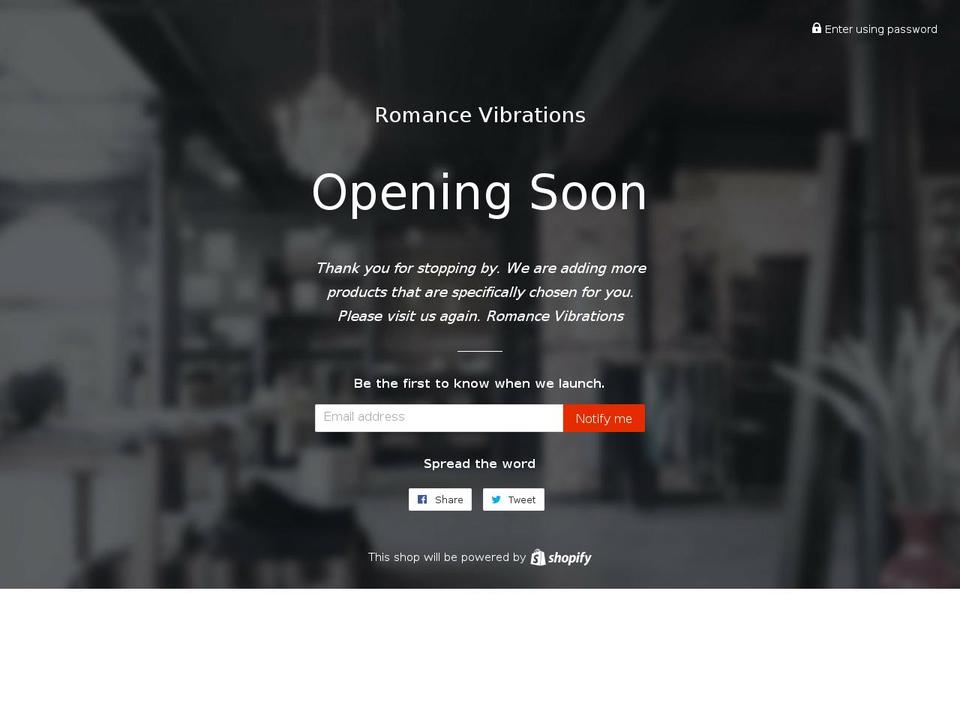 romancevibes.com — Shopify storefront screenshot
