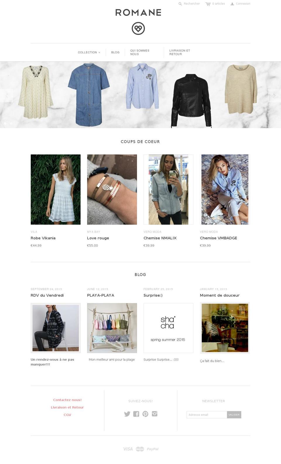 romane-laboutique.com shopify website screenshot