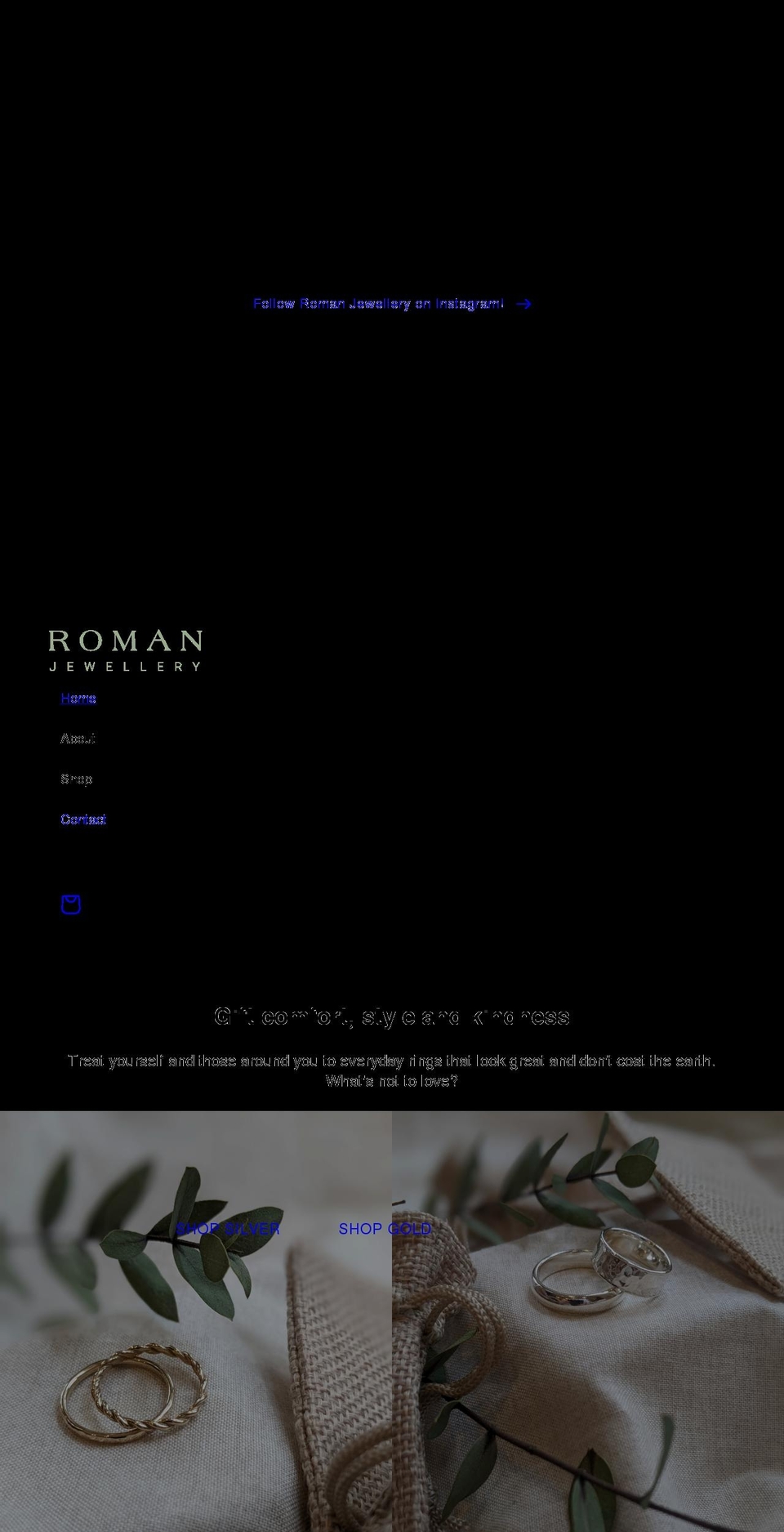 Updated copy of Craft Shopify theme site example romanjewellery.com