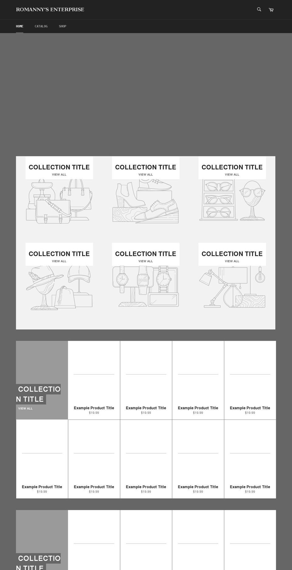 romannysenterprise.com shopify website screenshot