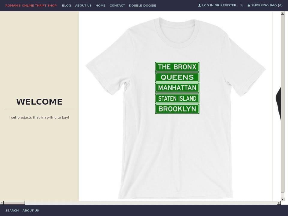 romansonlinethriftshop.com shopify website screenshot