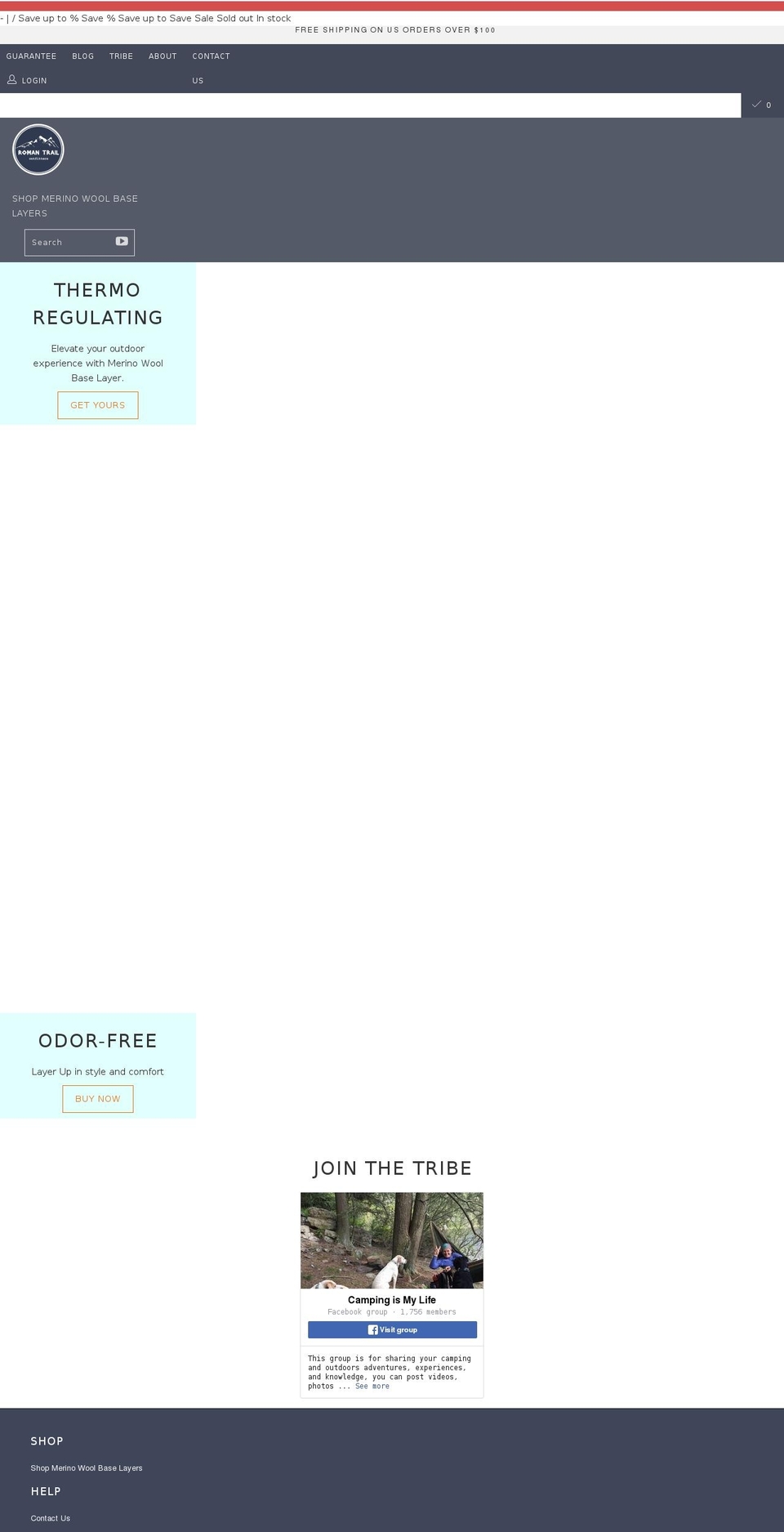 romantrail.com shopify website screenshot