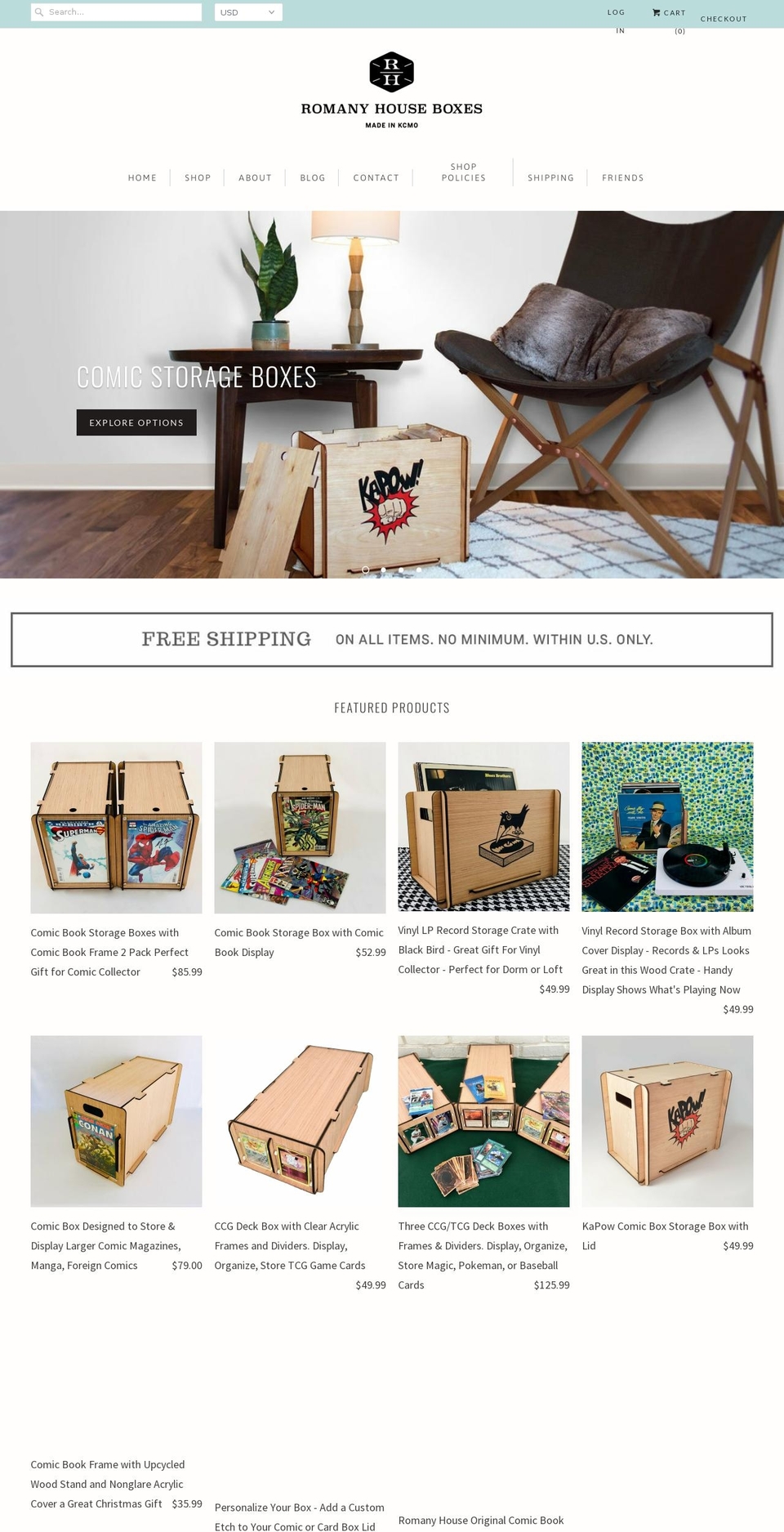 New Responsive Shopify theme site example romanyhouseboxes.com