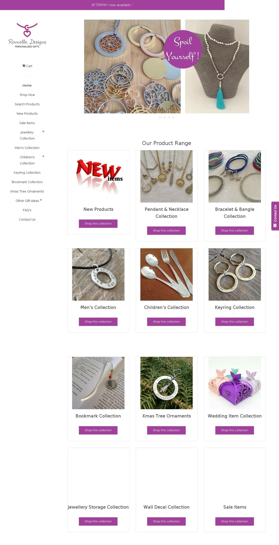 romelledesigns.com.au shopify website screenshot