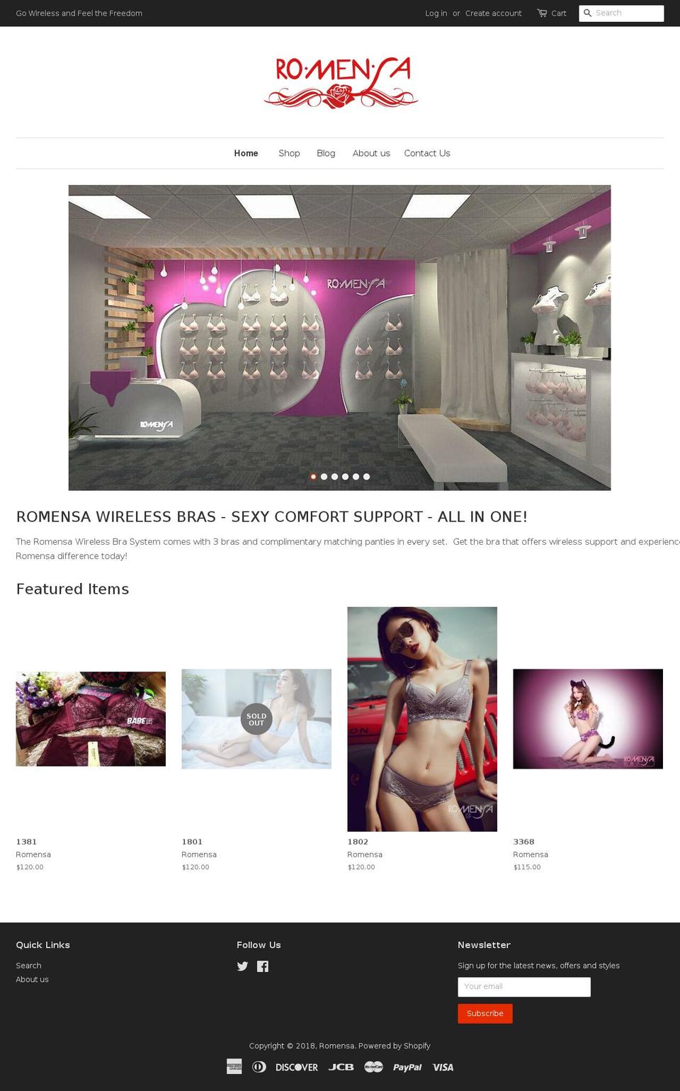 romensausa.com — Shopify storefront screenshot