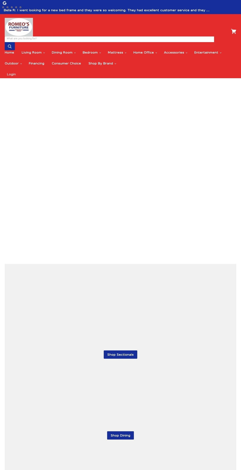 romeosfurnituremadera.com shopify website screenshot