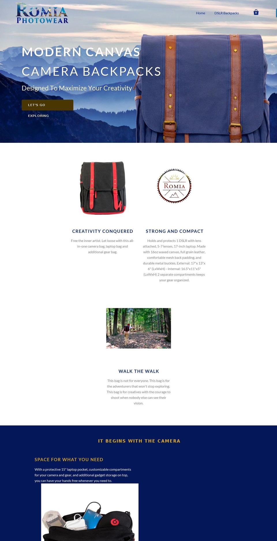 romiaphotowear.com shopify website screenshot