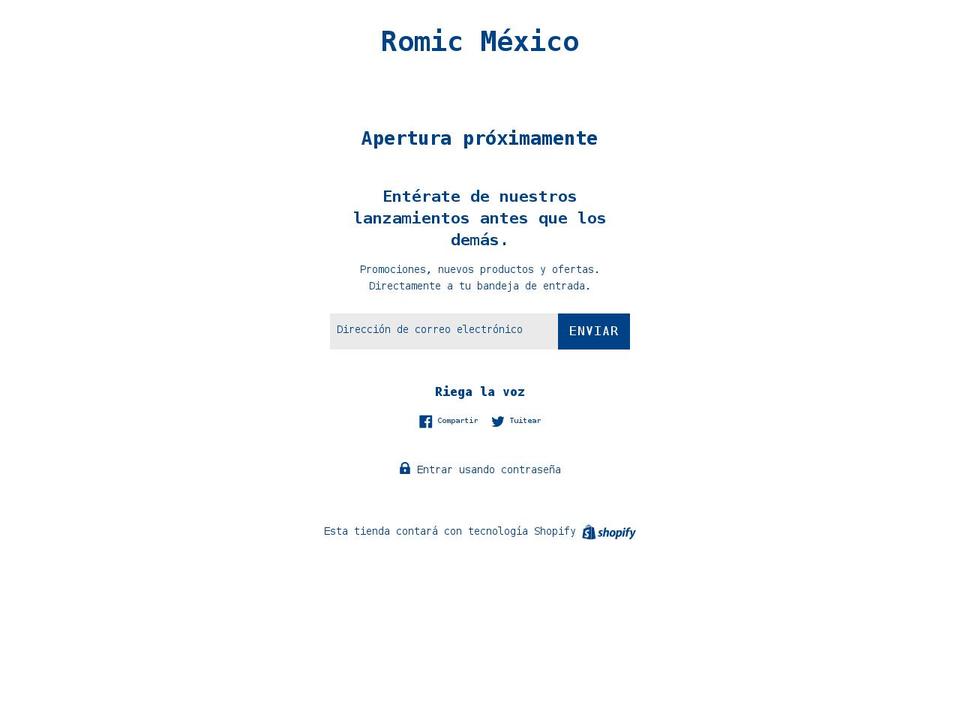 romic.mx shopify website screenshot