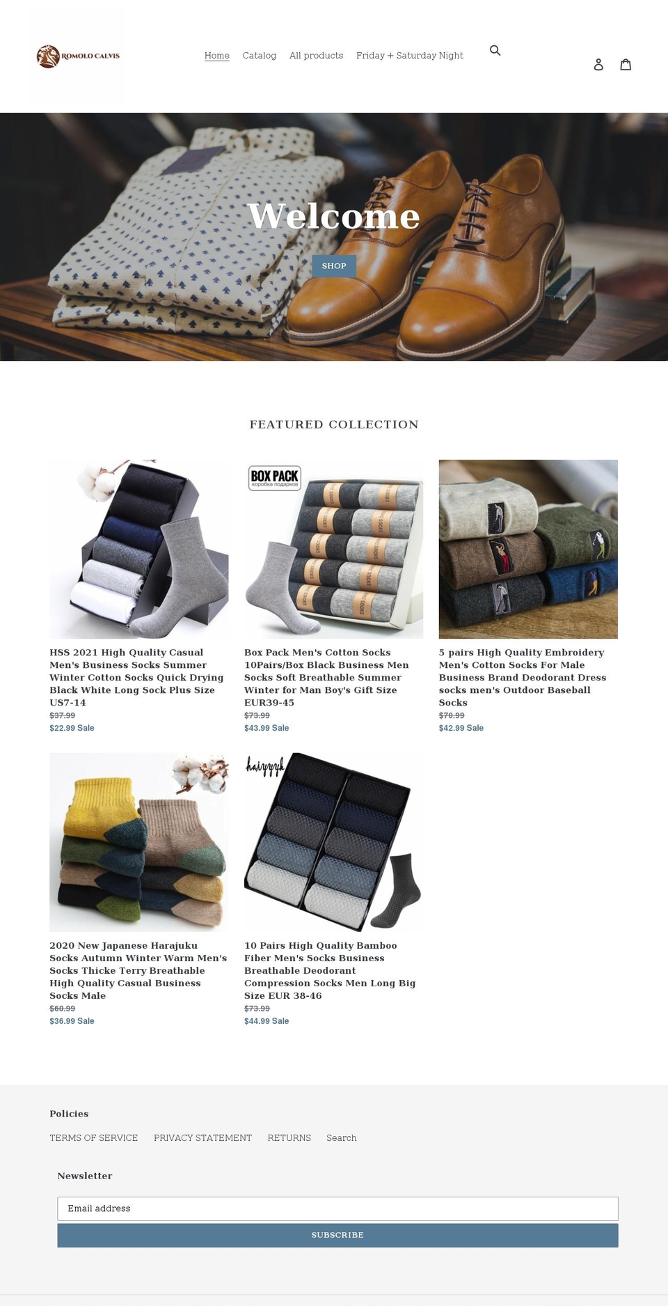 romolocalvis.com shopify website screenshot