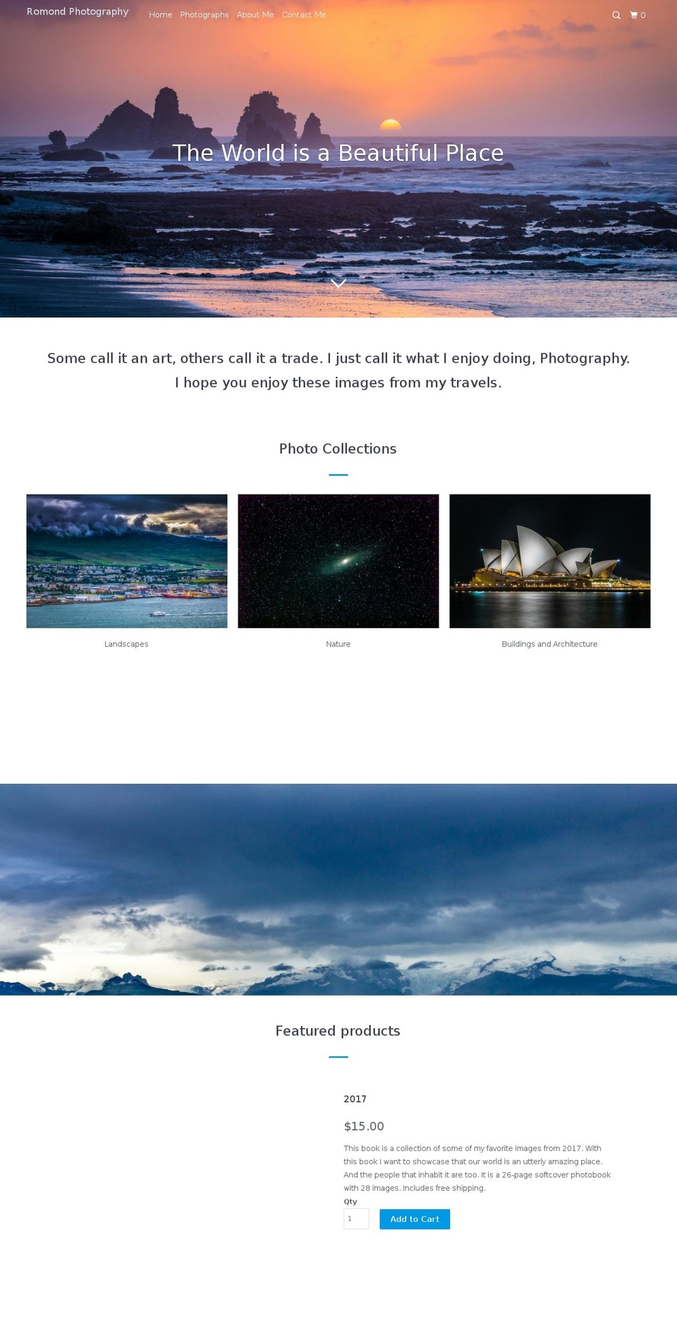 romondphotography.com — Shopify storefront screenshot