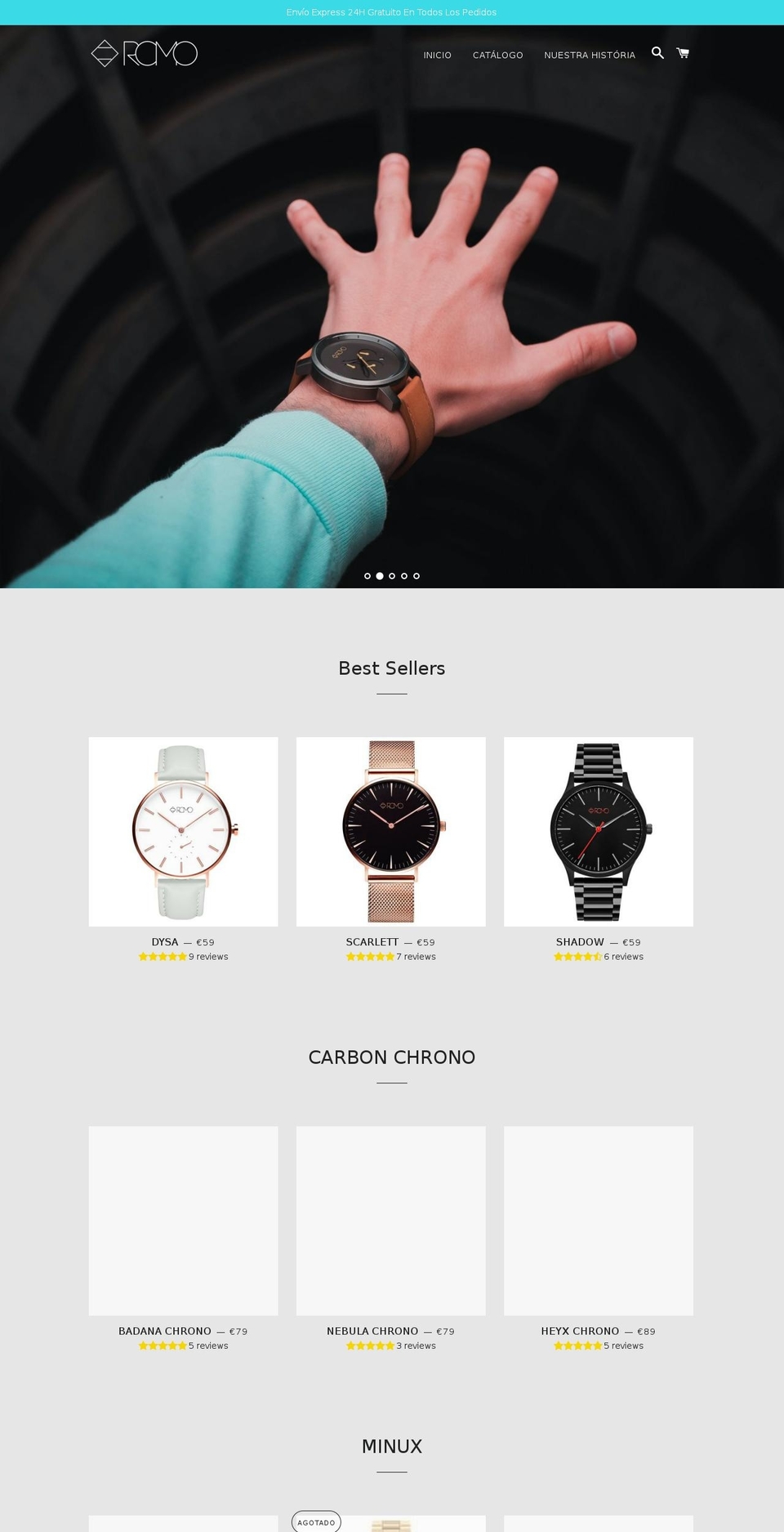 romowatches.com — Shopify storefront screenshot
