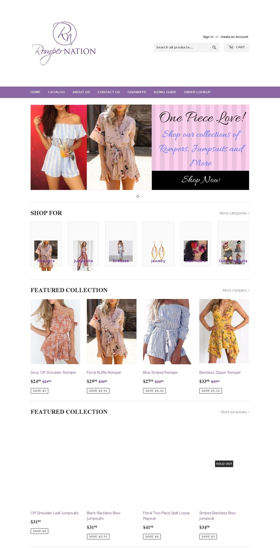 rompernation.com shopify website screenshot