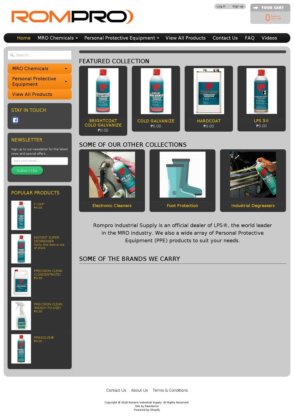 rompro.net shopify website screenshot