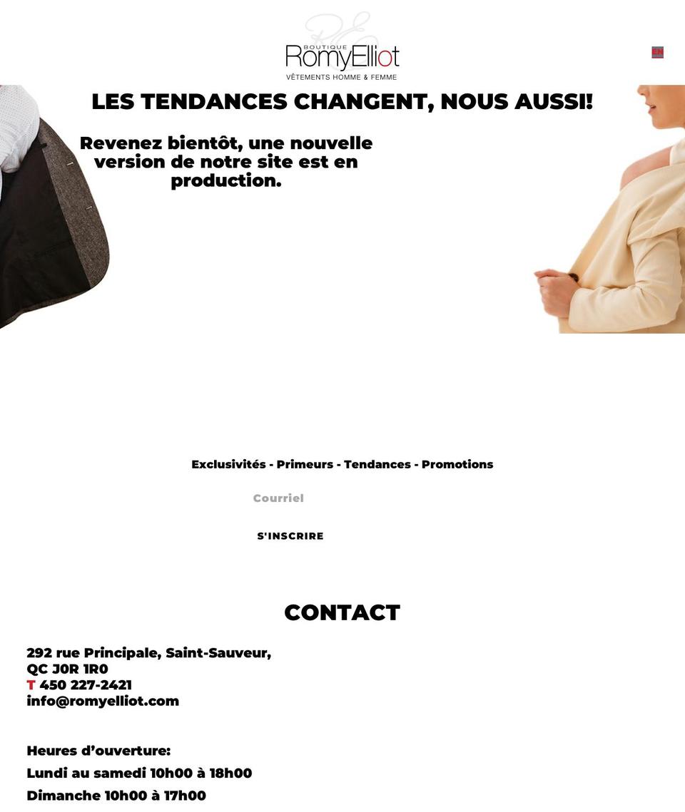 romyelliot.com shopify website screenshot